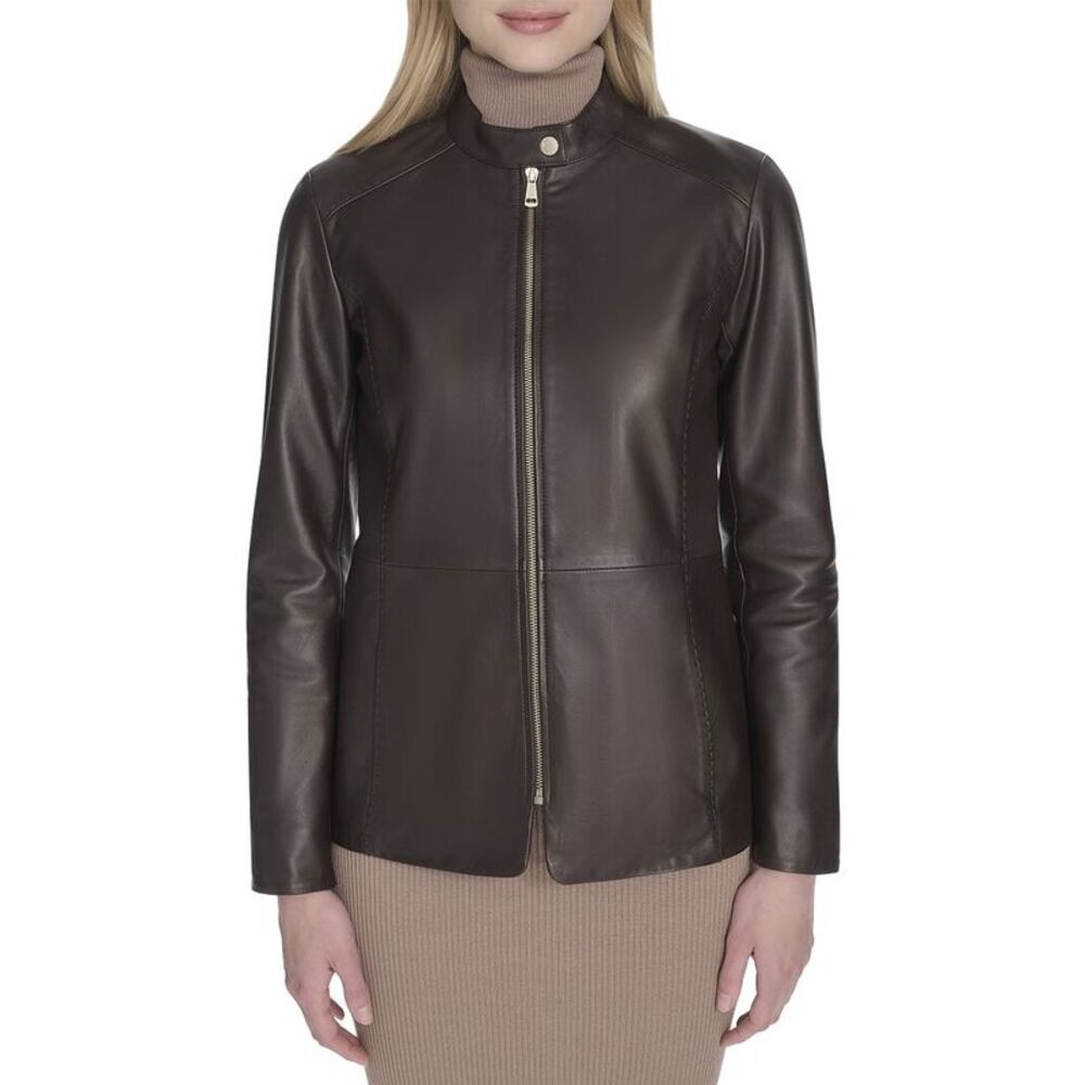 Cole Haan Womens Smooth Lamb Jacket